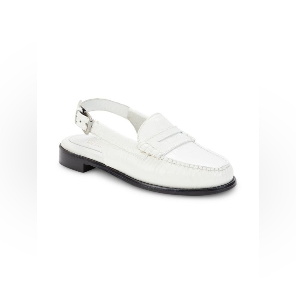NWT Whitney Croc-Embossed Slingback Penny Loafers - Picture 2 of 7